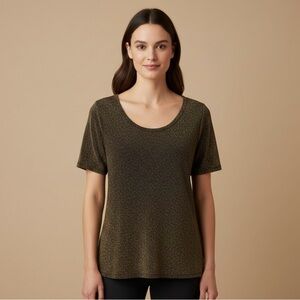 LuLaRoe Shimmering Gold Short Sleeve Top